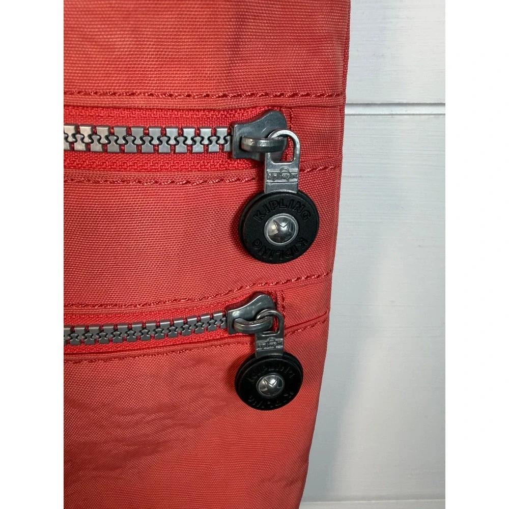 Kipling Alvar Crossbody Bag Coral Pink Nylon Multi-Pocket Travel Shoulder READ‎